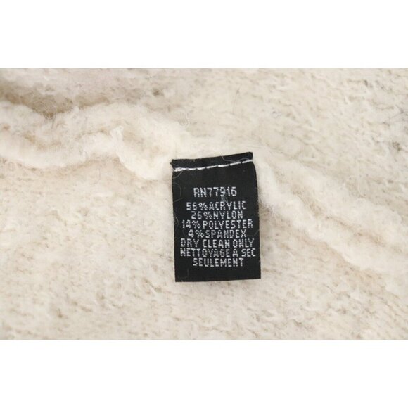 Akemi+Kin Women's One Size Cream Cardigan Tunic Sweater Open Front Eyelet - Picture 3 of 6